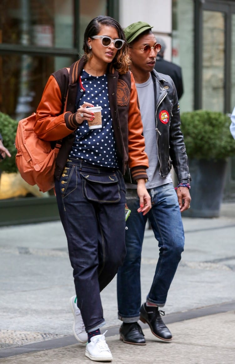 Pharrell Williams and his wife Helen Lasichanh are a stylin' couple in NYC