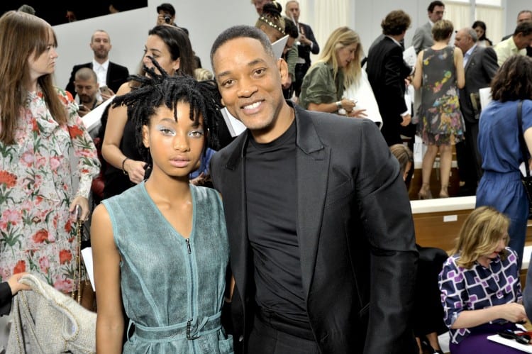 FW 2016 17 Haute Couture show_Celebrities pictures by Stephane Feugere_Willow SMITH and Will SMITH